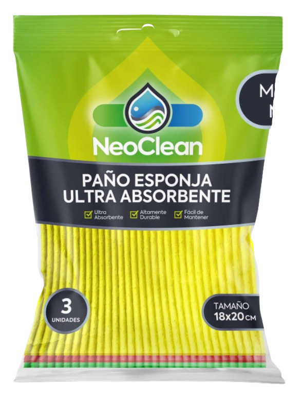 Paño Esponja NeoClean - Pack 3un
