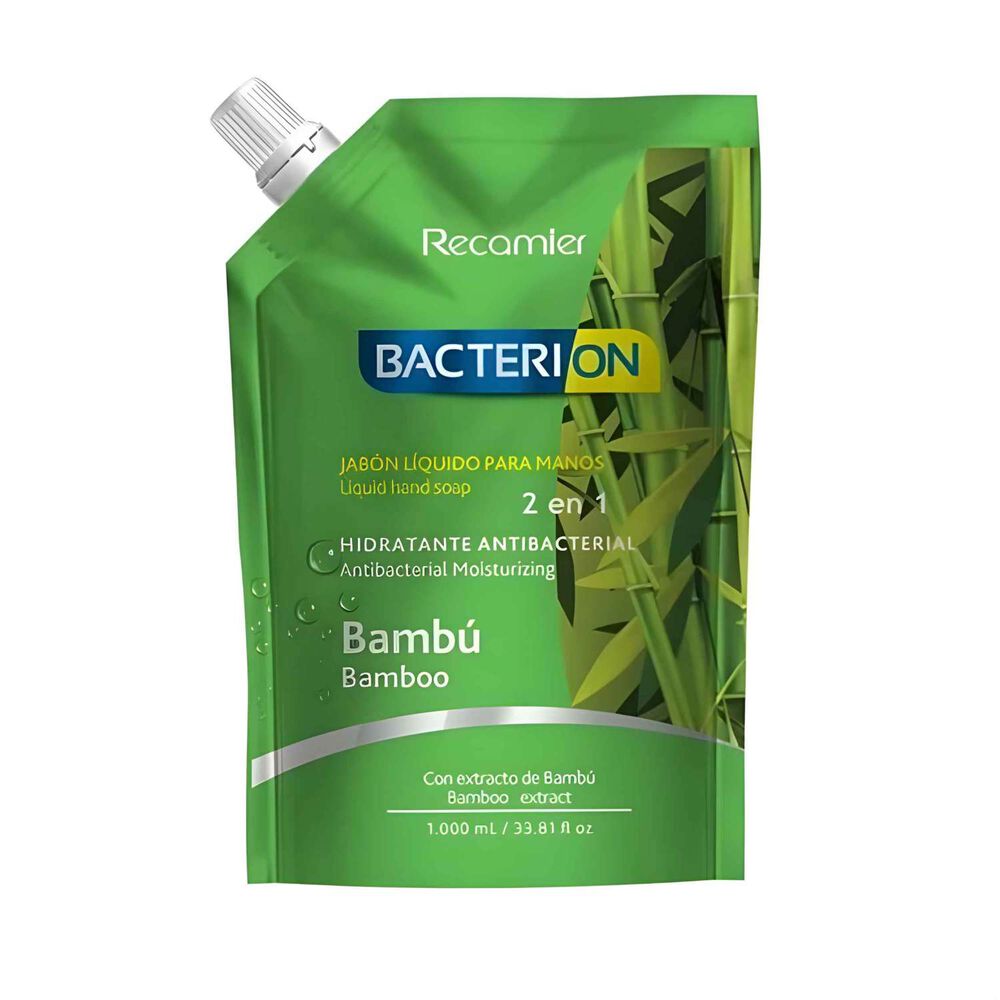 Jabón Líquido Antibacterial Bambu, Bacterion - 1000 ml