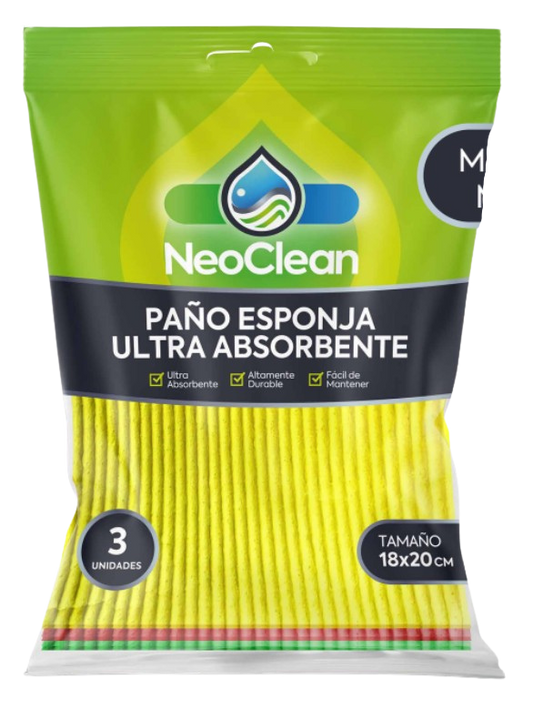 Paño Esponja NeoClean - Pack 3un