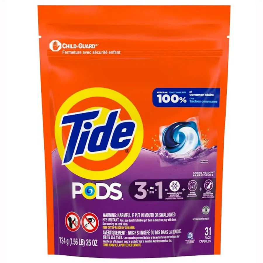 Detergente Cápsulas Tide Pods Spring Meadow - 31un