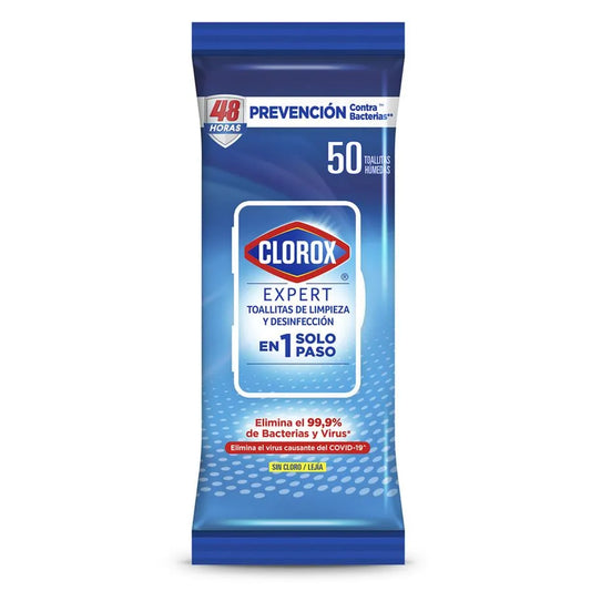 Toallitas Desinfectantes 50un Clorox Expert