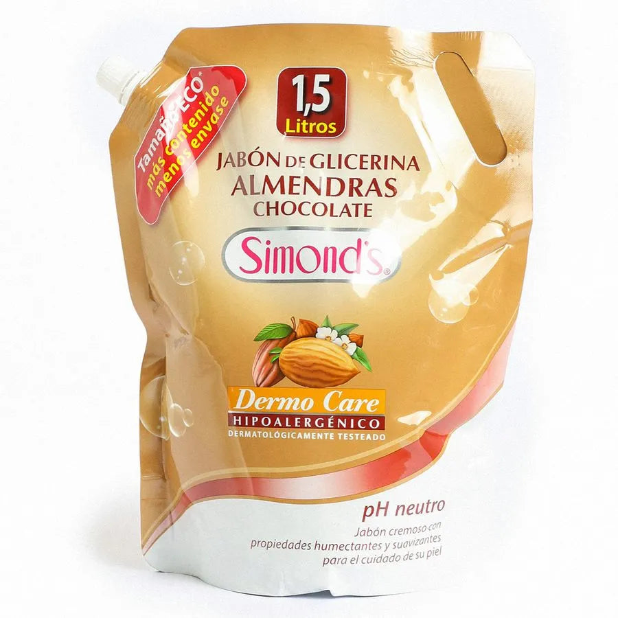 Jabón Líquido Simond's Dermo Care Almendra Chocolate - 1,5L