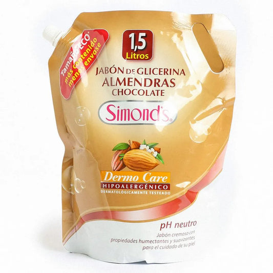 Jabón Líquido Simond's Dermo Care Almendra Chocolate - 1,5L