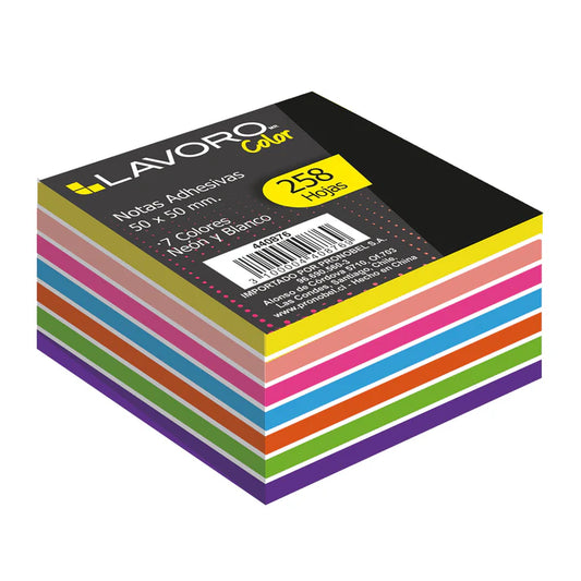 Nota Adhesiva 50x50mm 258 hojas Lavoro