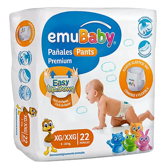 Pañales XG/XXG Pants Emubaby 22un