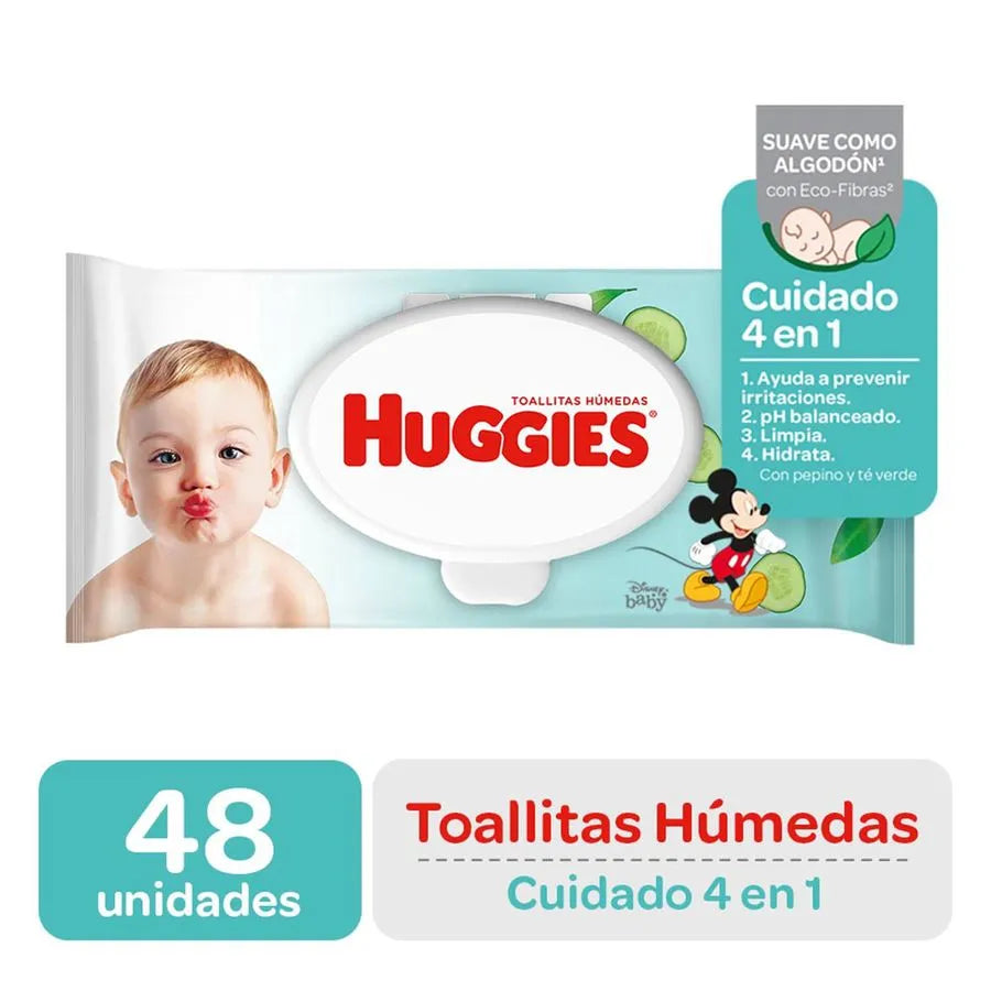 Toallitas Humedas Huggies, 4 en 1 - 48 unidades