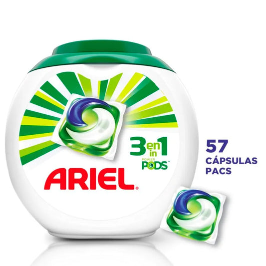 Detergente Pods 3 en 1 Ariel - 57 unidades