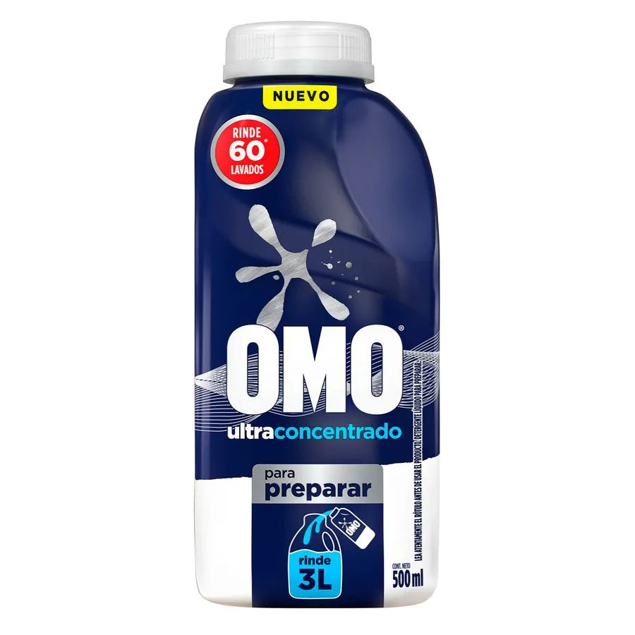 Detergente líquido Omo Ultrapower para diluir 500 ml