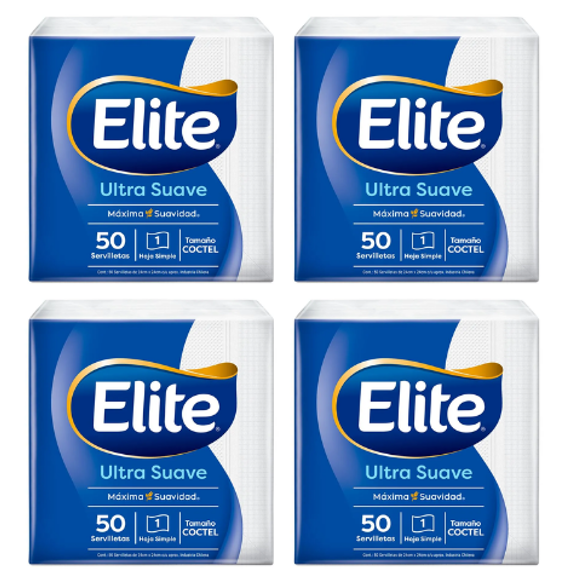 Servilletas Elite, Cocktail (24x24) - 200 unidades