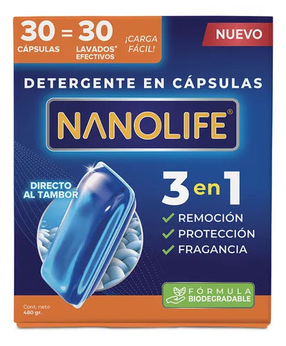 Detergente en Cápsula Nanolife - 30un