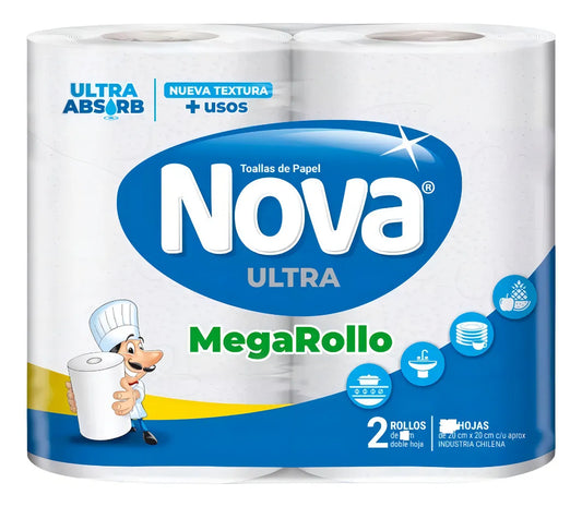 Toalla de Papel Nova, MegaRollo, 2x26m