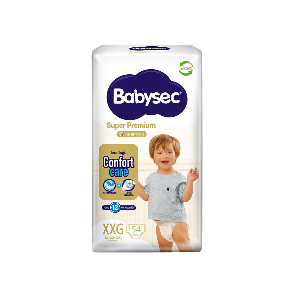 Pañal Babysec Super Premium Talla XXG - 54un