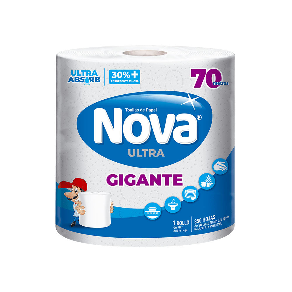 Toalla de Papel Nova, Ultra Gigante, 70 mts - 1 unidad