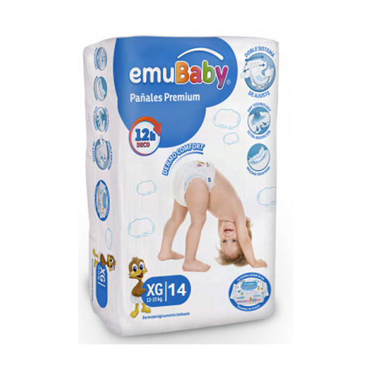 Pañal Emubaby Premium Talla XG - 14un