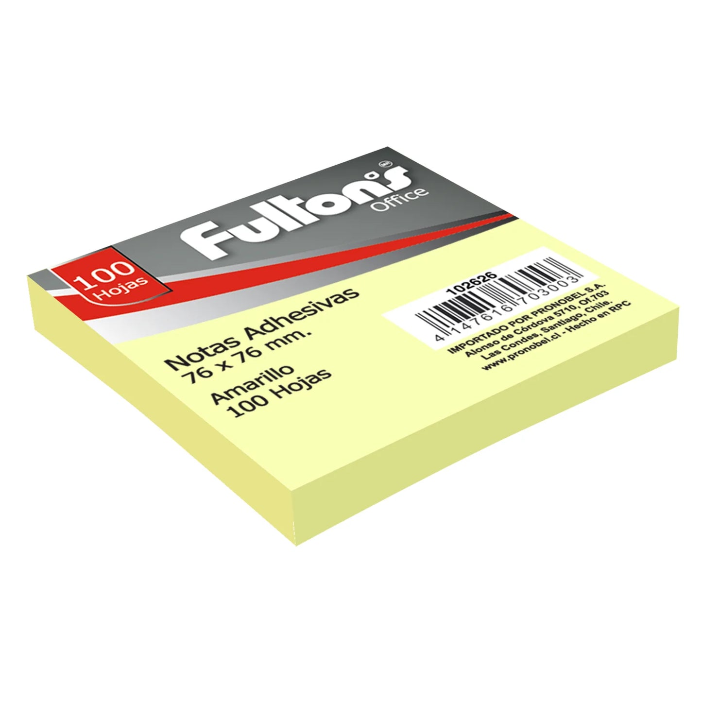 Nota Adhesiva 76x76mm 100 hojas Fultons